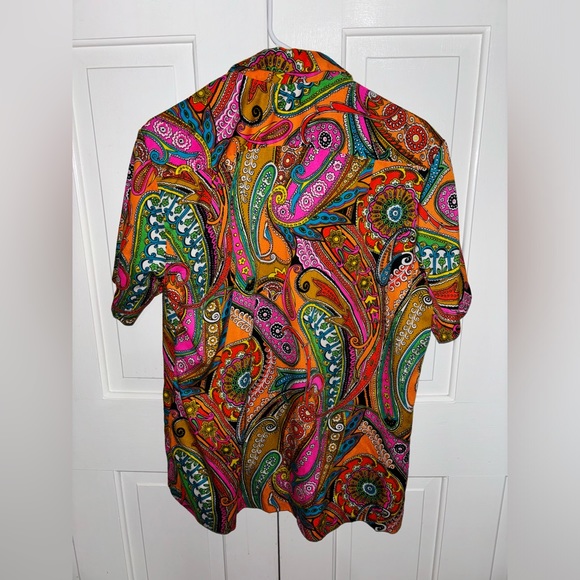 Vintage 70’s Luau Sportswear Shirt - Bark Cloth - Made in USA - Picture 2 of 4